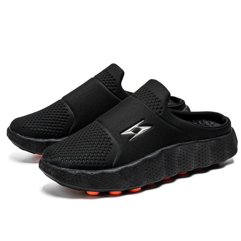 Espadrille Slip On - รองเท้าแตะแบบสวมสำหรับผู้ชาย ปิดนิ้วเท้า พื้นหนา ระบายอากาศได้ดี กันลื่น เหมาะสำหรับใส่เดินเล่นกลางแจ้ง