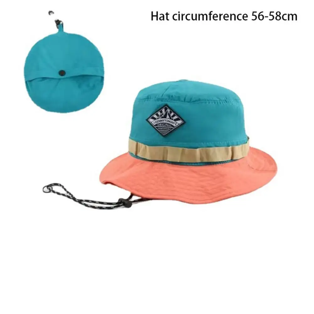 Packable Hat Nylon - หมวกชาวประมงแบบพับได้แห้งเร็วสไตล์ญี่ปุ่นสำหรับผู้หญิง หมวกกันแดดฤดูร้อน พร้อมกระเป๋าแขวน หมวกปีนเขา หมวกพักผ่อน หมวกวันหยุด